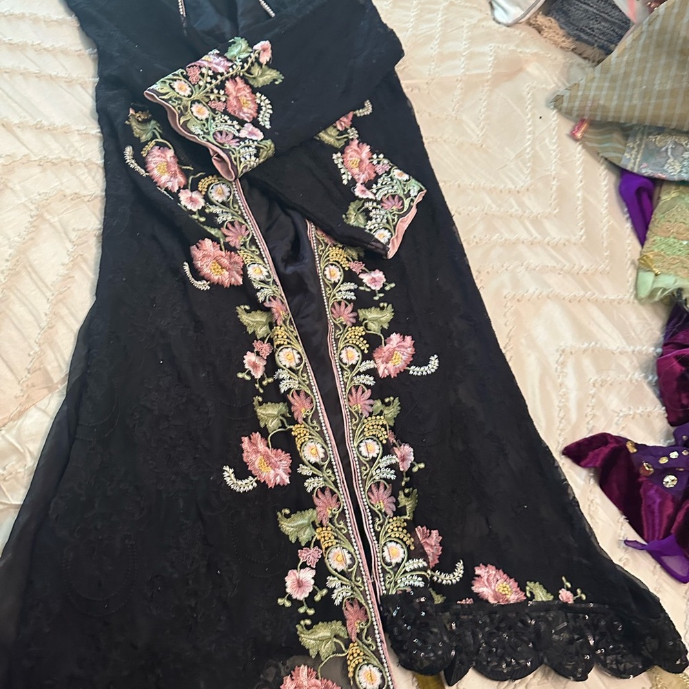 Beautiful lace coat and silk undershirt